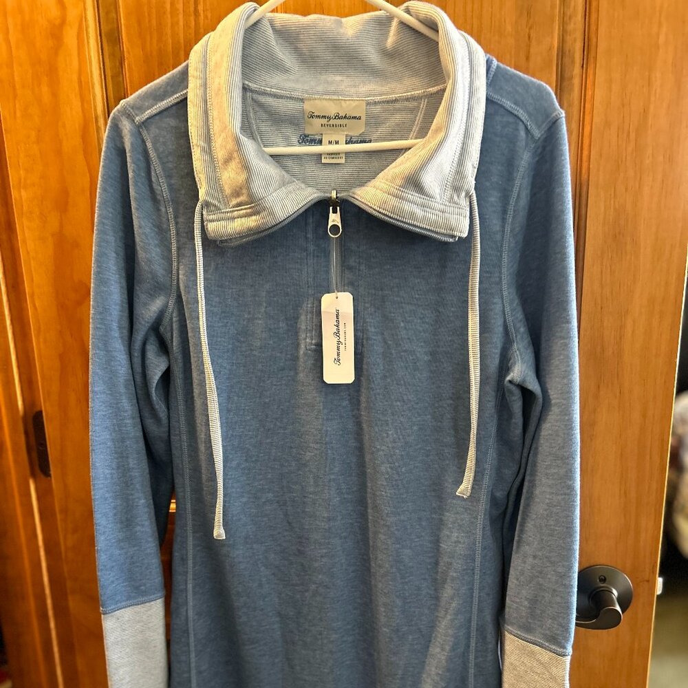 Tommy Bahama NWT Blue Reversible Knit Dress
